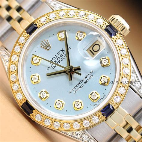 rolex datejust gelbgold blau|gold rolex datejust prices.